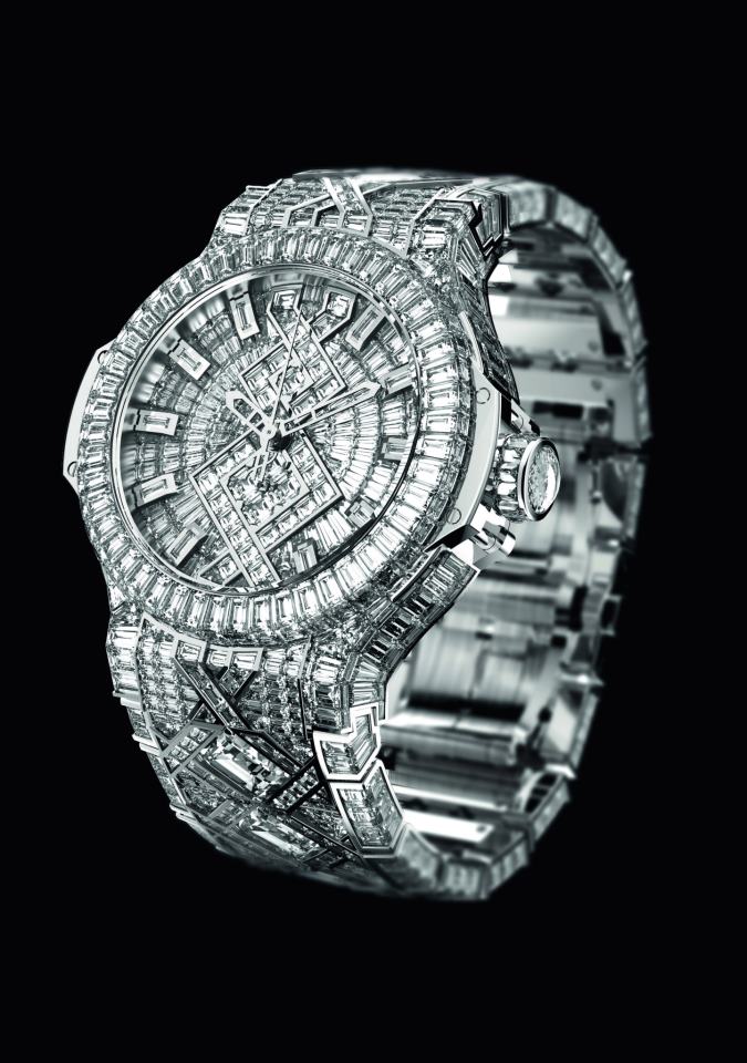 This watch is the most expensive watch of Hublot watches. It is inlaid ...