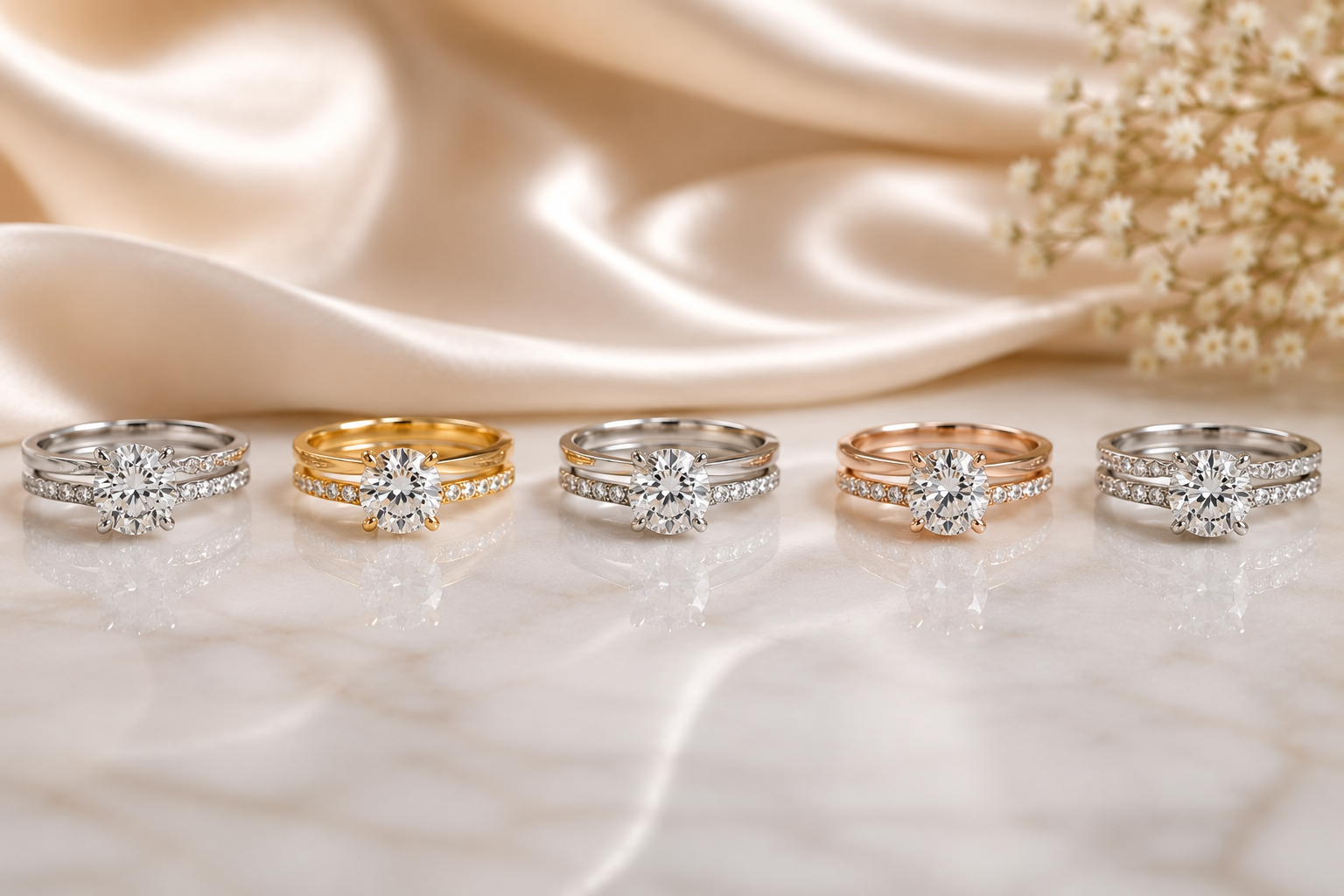 Classic Solitaire Diamond Wedding Sets for Timeless Elegance Best Diamond Wedding Sets Designs - 3