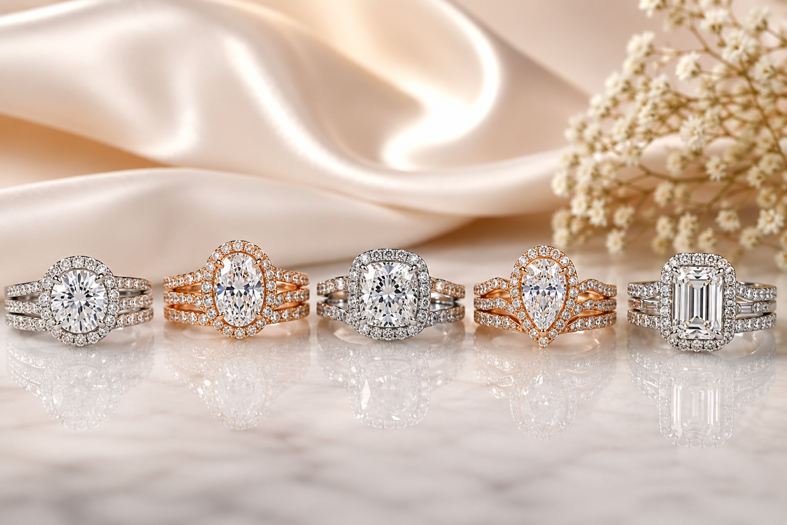 Halo Diamond Wedding Sets for Maximum Sparkle and Best Diamond Wedding Sets Designs - 4