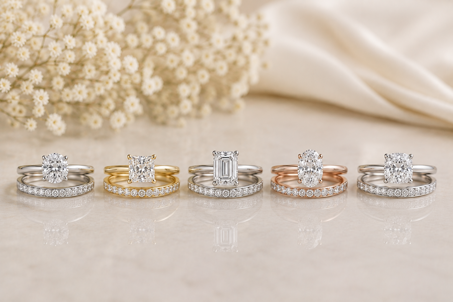 Minimalist Diamond Wedding Sets for Everyday Elegance Best Diamond Wedding Sets Designs - 17