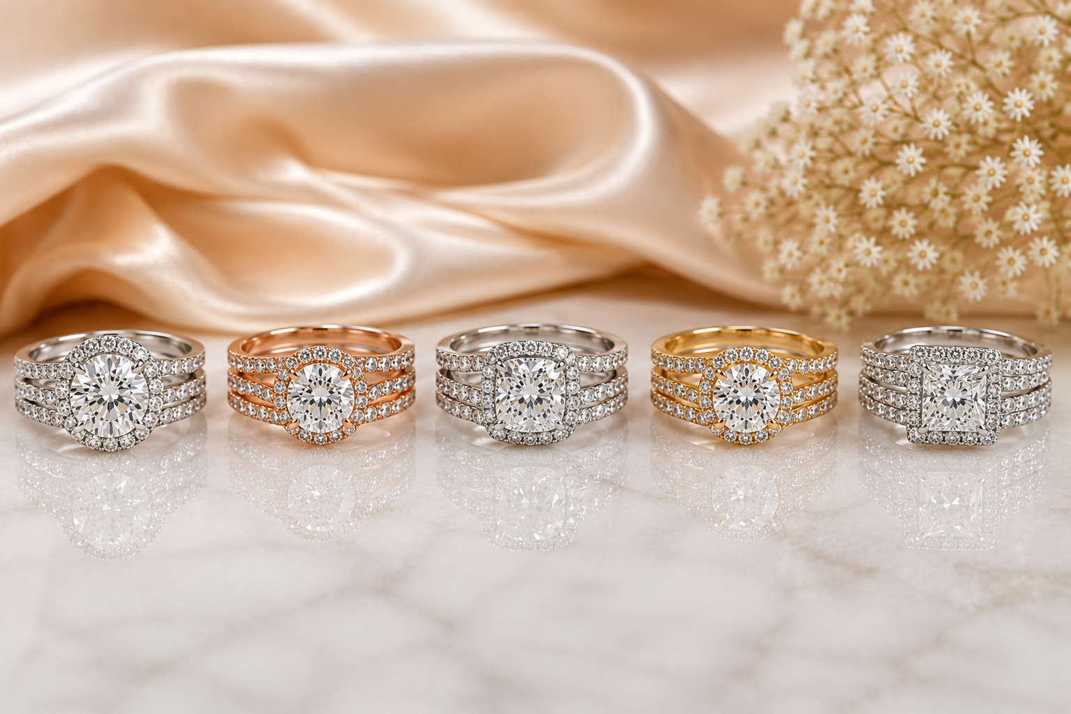 Pave Diamond Wedding Sets for Extra Brilliance Best Diamond Wedding Sets Designs - 10