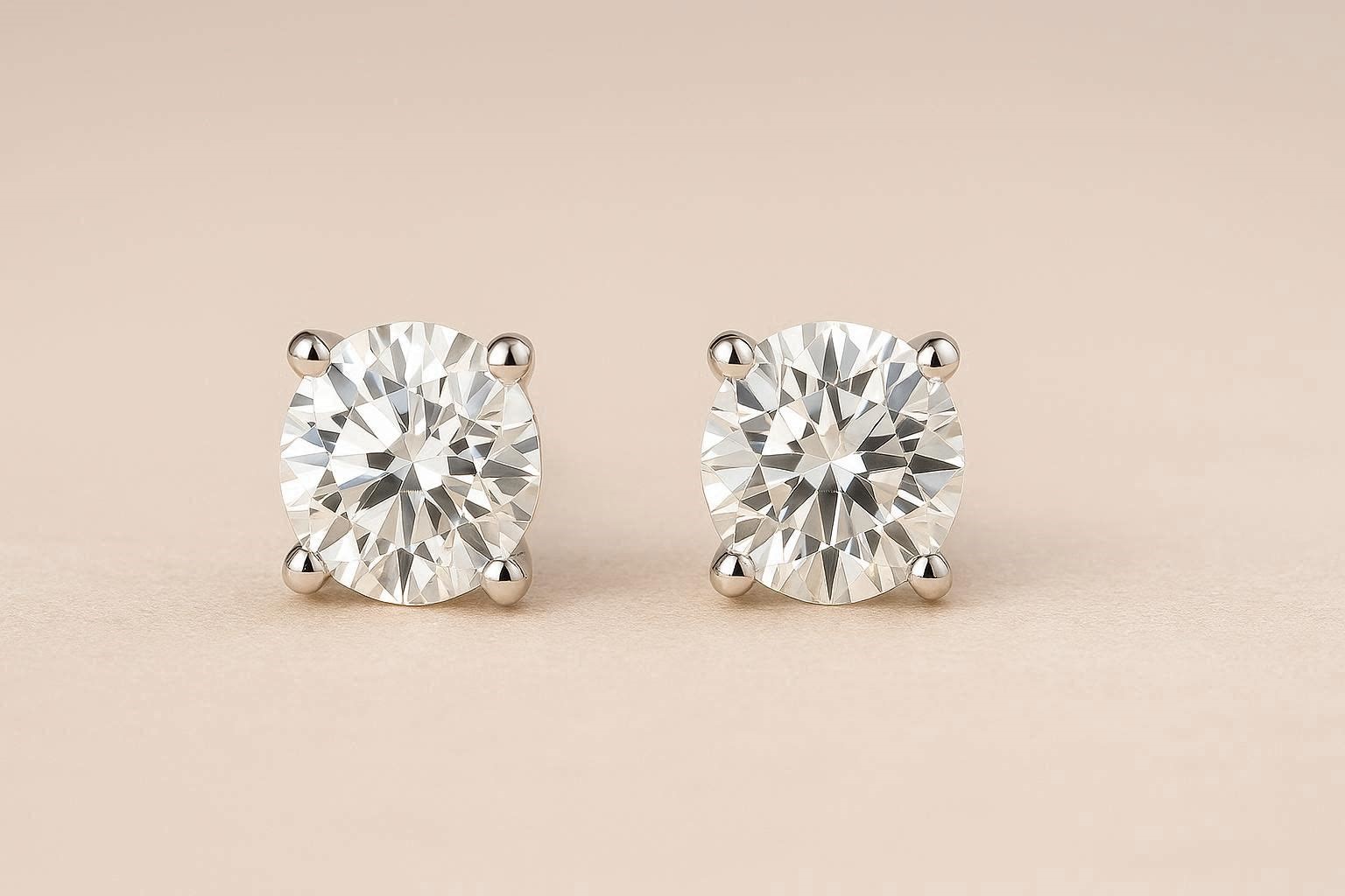 Best 12 Diamond Earrings Designs For Women 4 Classic Diamond Stud Earrings for Everyday Elegance Best 12 Diamond Earrings Designs For Women - 4