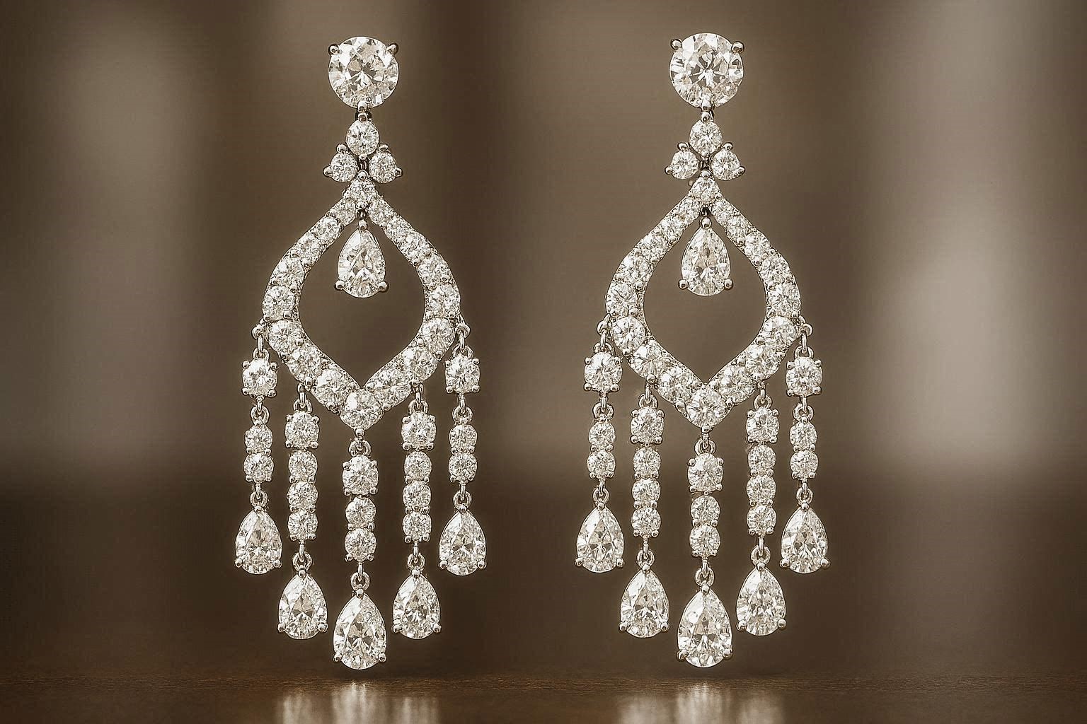 Best 12 Diamond Earrings Designs For Women 8 Diamond Chandelier Earrings for Glamorous Special Occasions Best 12 Diamond Earrings Designs For Women - 8