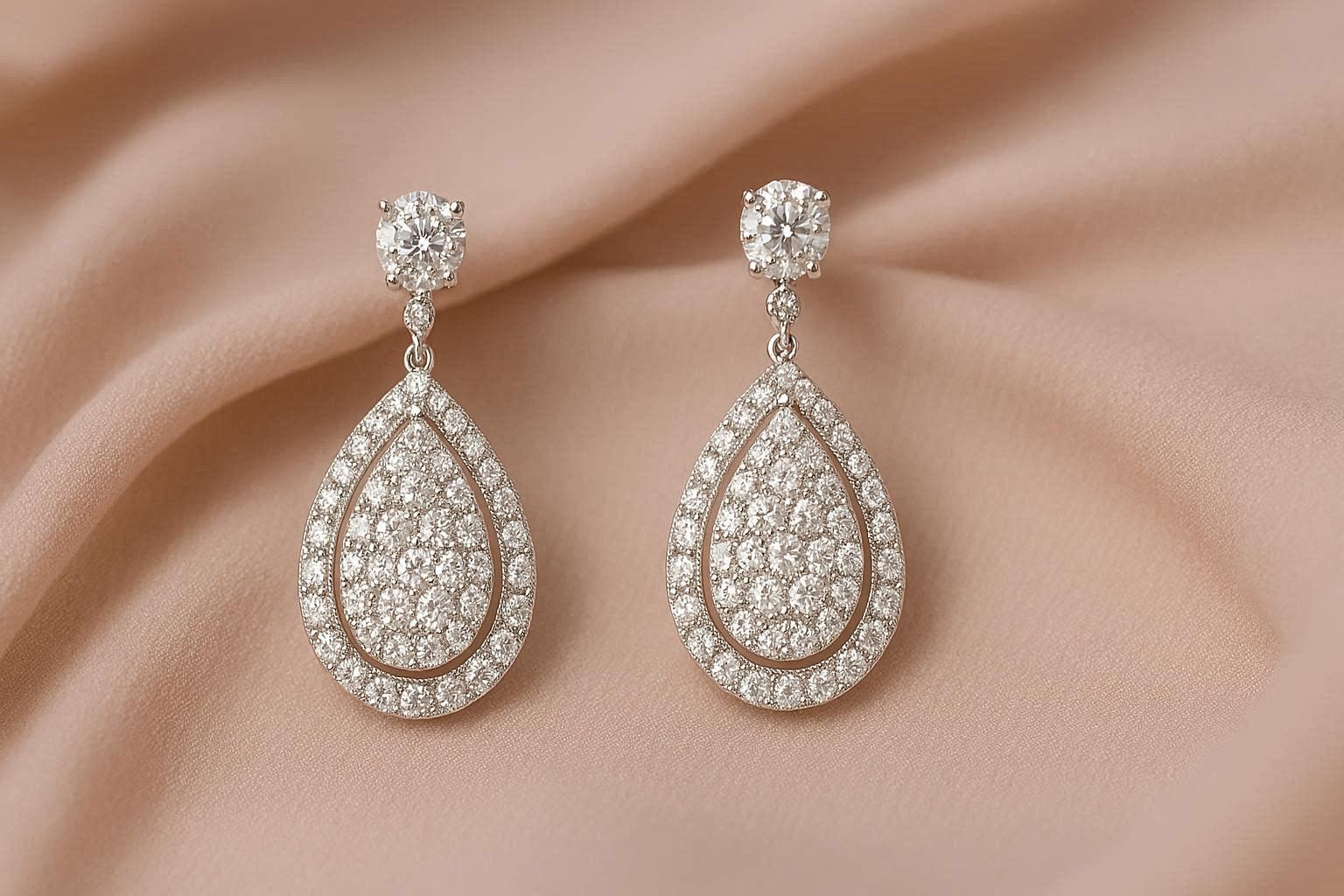 Best 12 Diamond Earrings Designs For Women 10 Diamond Teardrop Earrings for Romantic and Elegant Beauty Best 12 Diamond Earrings Designs For Women - 10