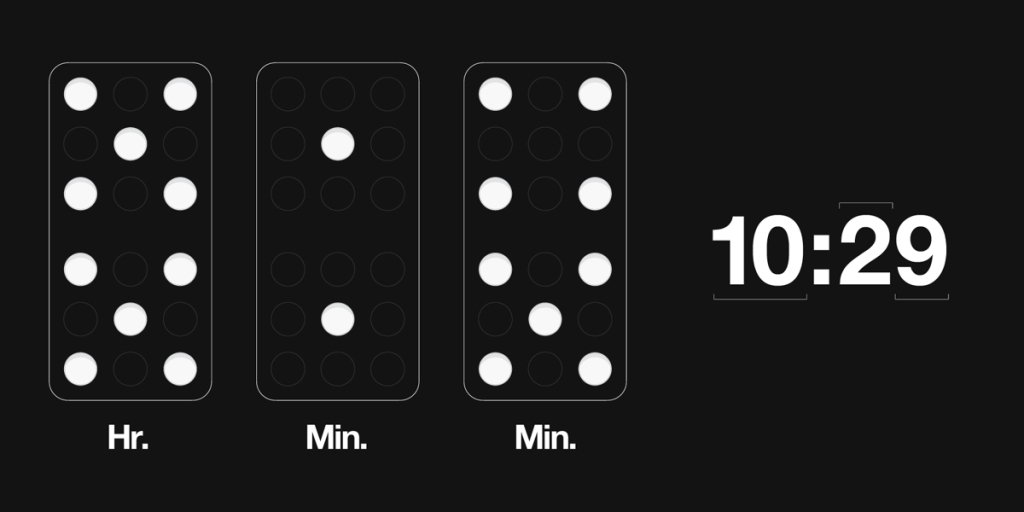 Domino Clock Time Diagram