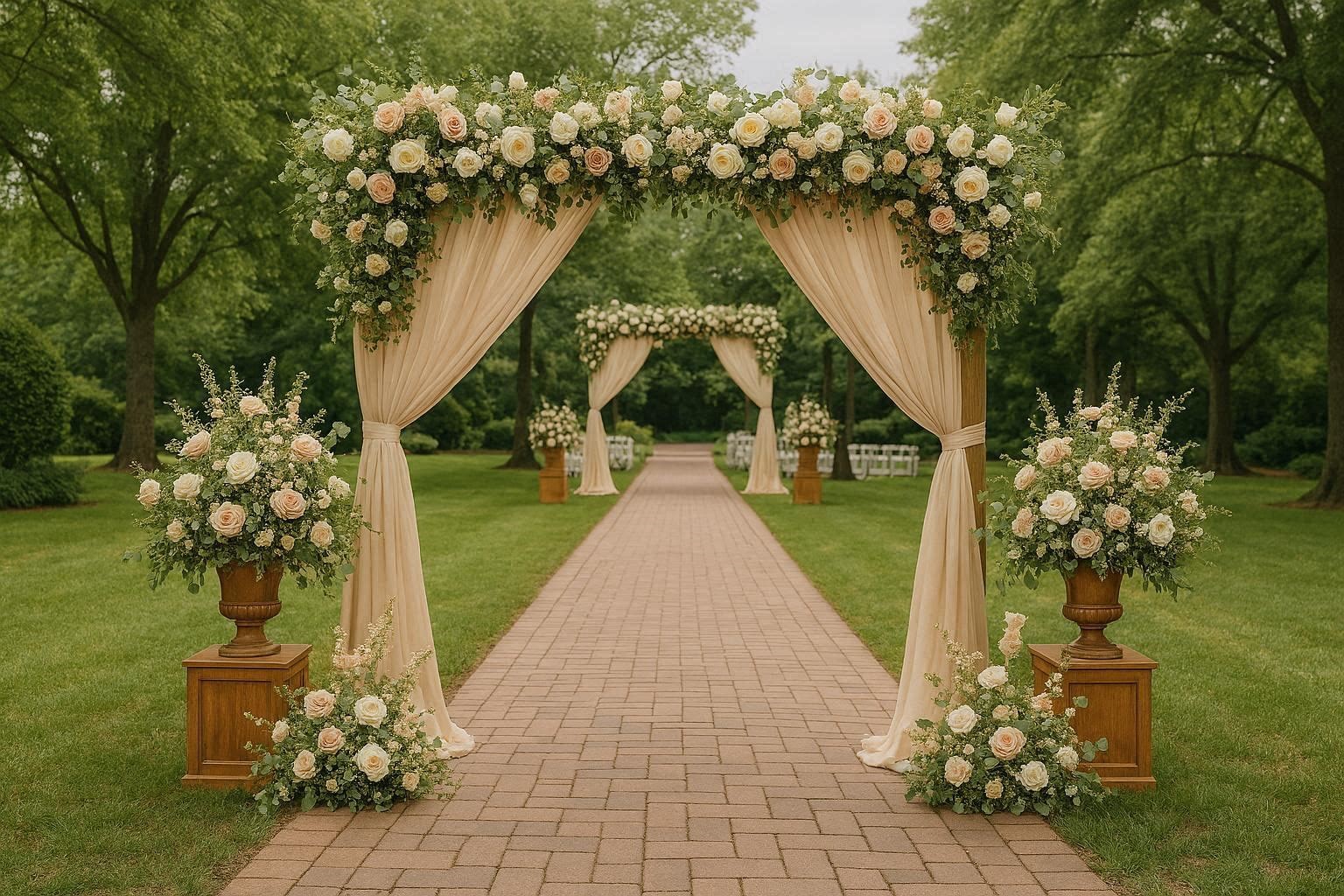 Beautiful Wedding Entrance Decorations That Welcome Guests How to Decorate Your Outdoor Wedding - 5