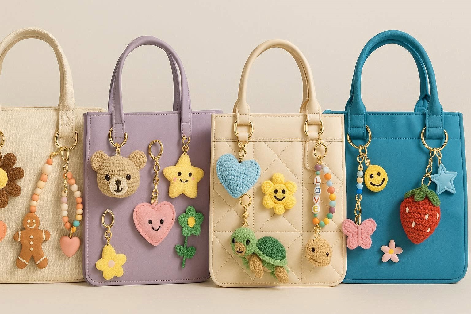 The Next 10 Women's Bag Fashion Trends of This Year! 13 Charm Decorated BagsThe Personalization Trend 1 The Next 10 Women's Bag Fashion Trends of This Year! - 13