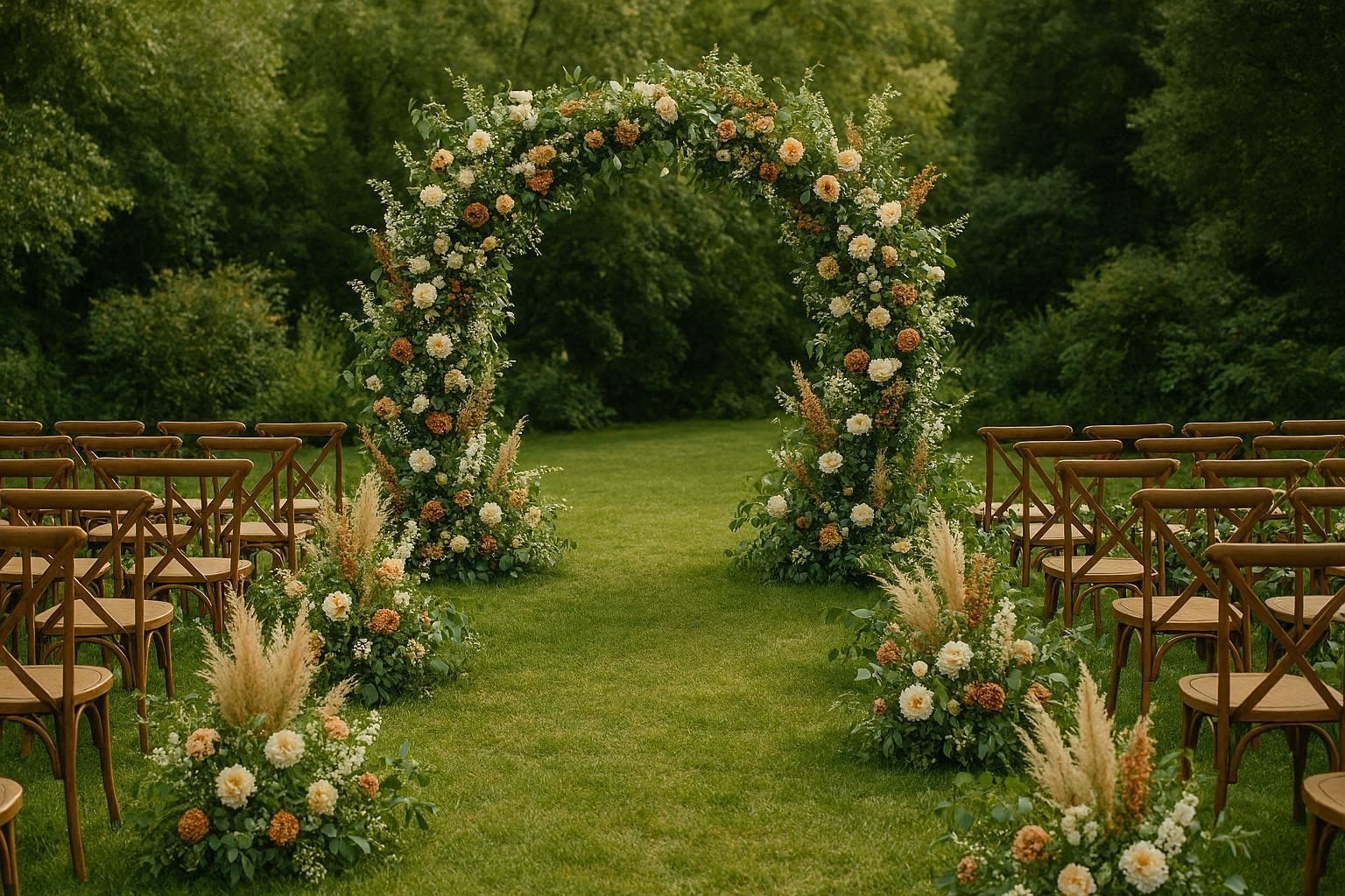 Creative Floral Arrangements and Greenery Decorations How to Decorate Your Outdoor Wedding - 8