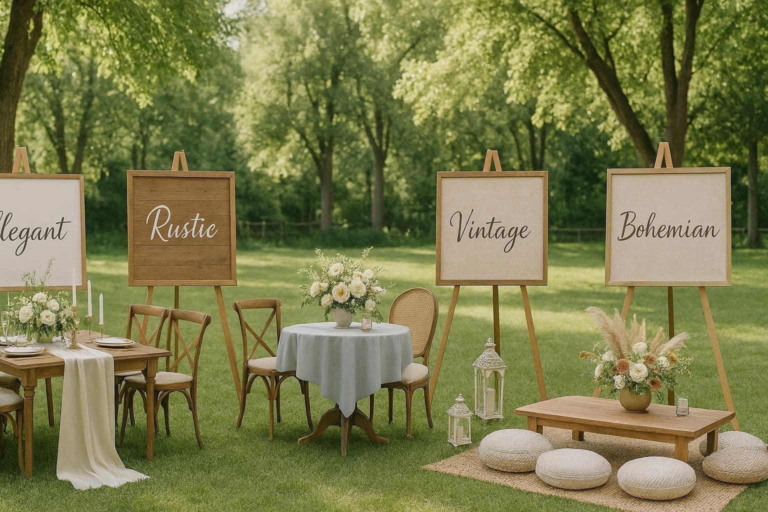 How to Choose the Perfect Outdoor Wedding Theme and Style How to Decorate Your Outdoor Wedding - 3