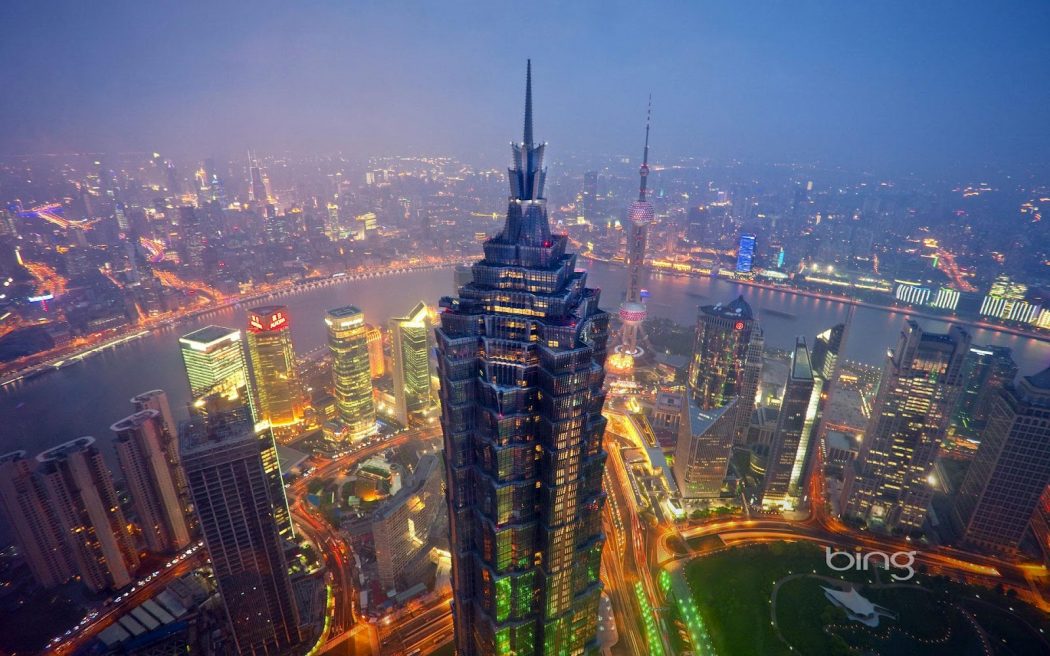 Jin Mao Tower and Huangpu River in Shanghai, China
