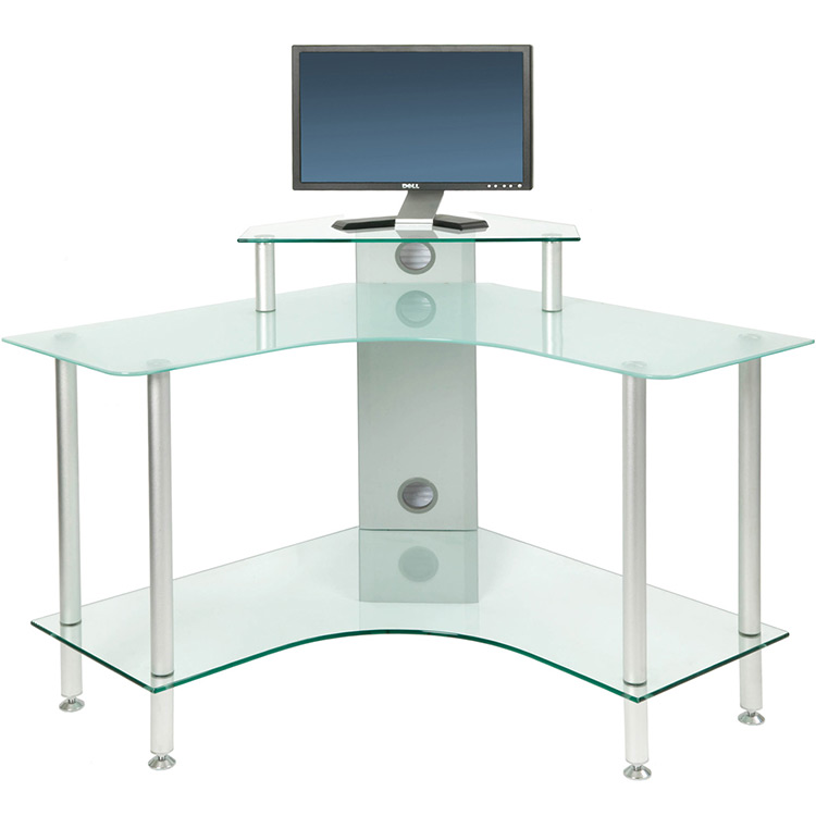 Jual Office PC Computer Desk Frosted Glass