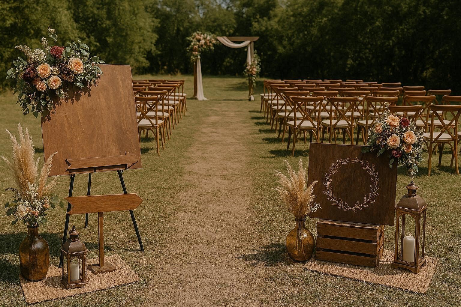 Personalized Wedding Signs and Unique Decorative Details How to Decorate Your Outdoor Wedding - 13