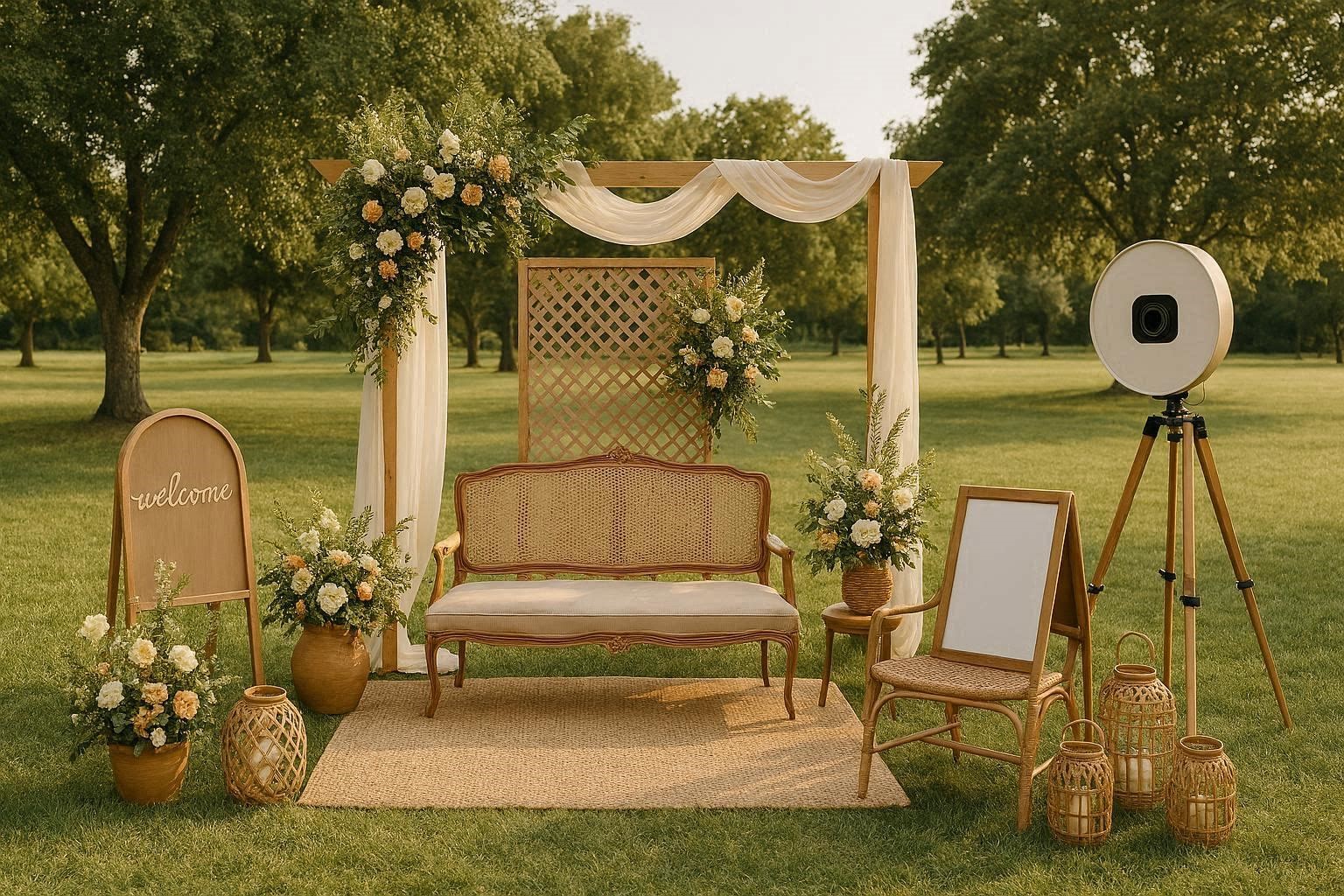 Photo Booth and Guest Experience Decoration Ideas How to Decorate Your Outdoor Wedding - 14