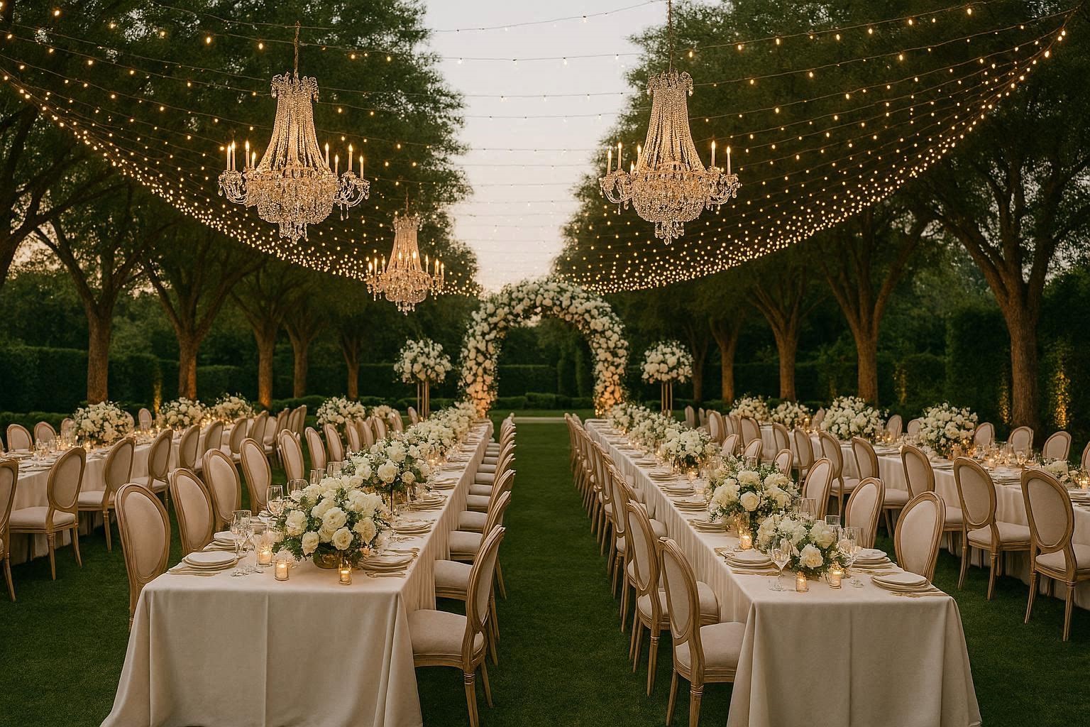 Reception Area Decorations That Create a Luxury Atmosphere How to Decorate Your Outdoor Wedding - 12