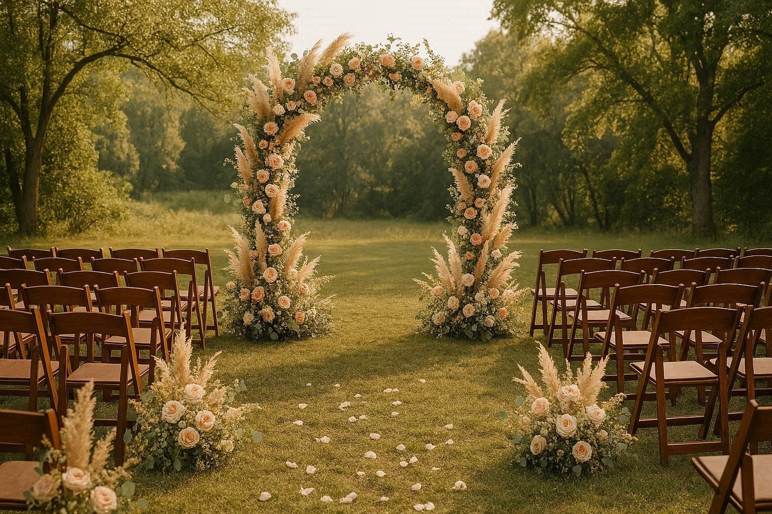 Romantic Ceremony Backdrops and Wedding Arch Ideas How to Decorate Your Outdoor Wedding - 6