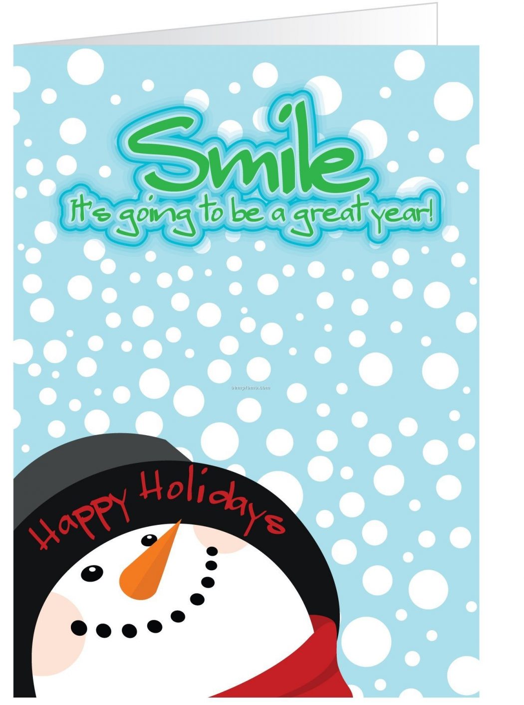 Snowman-Smile-Holiday-Greeting Wonderful greeting cards for happy holidays