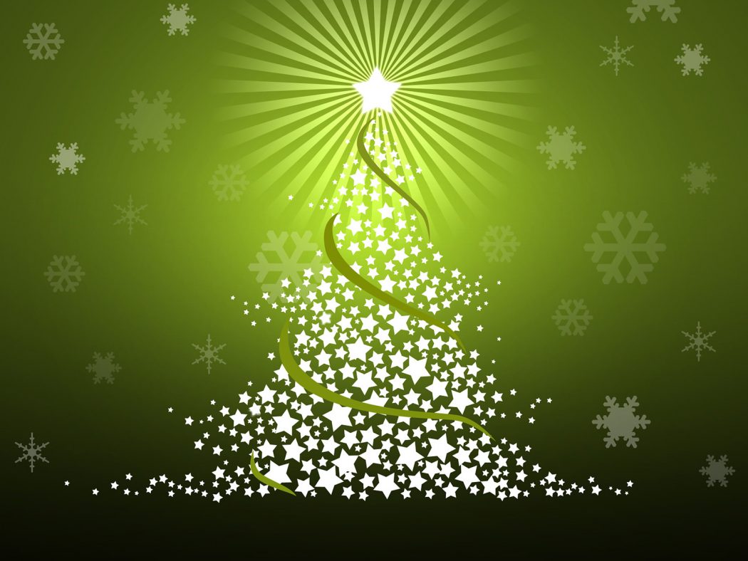 Vector_Green_Christmas_Tree Wonderful greeting cards for happy holidays