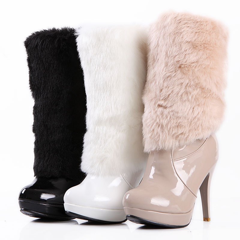 Winter-Ankle-Rabbit-hair-Boots