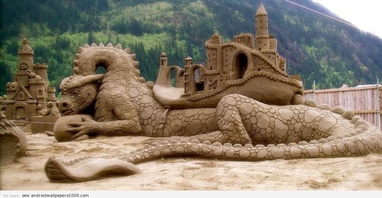 great sand monster1 The Best 10 Videos and 30 images for Sand Art - sand art 18