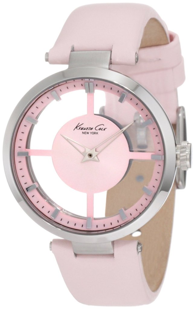 kenneth cole transparent pink watch
