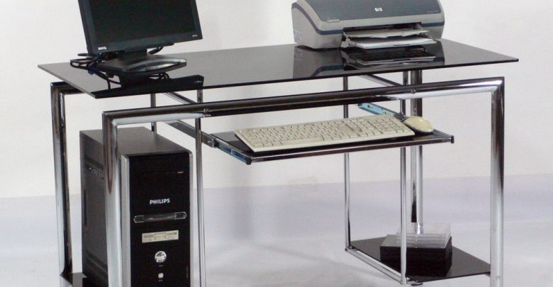 glass computer desks