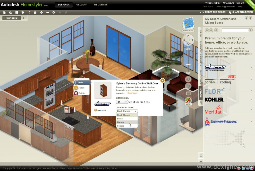 Autodesk_Homestyler Top 15 Virtual Room software tools and Programs