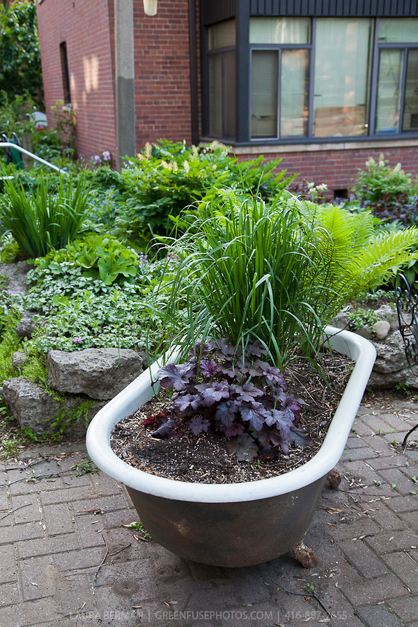 Bathtub-planter-L 10 Fascinating and Unique Ideas for Portable Gardens