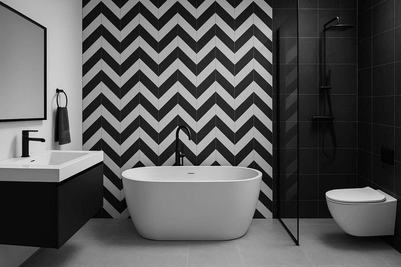 TOP 10 Stylish Bathroom Design Ideas 8 Black and White Bathroom Design for a Bold Contemporary Style TOP 10 Stylish Bathroom Design Ideas - 8