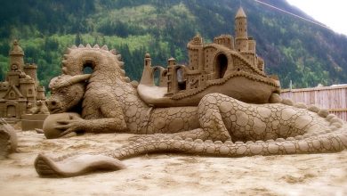 Dragon Dwellers Amazin Walter and William Lloyds entry in the Tournament of Sand Sculpting Champions at Harrison Hot Springs British Colombia Learn How to Make Sand Art By Following These Easy Steps - Art 3