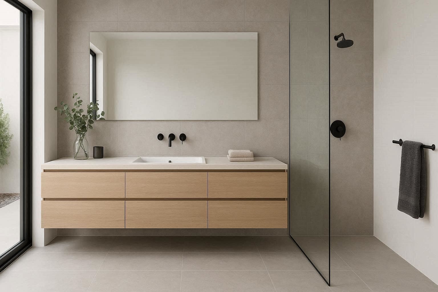TOP 10 Stylish Bathroom Design Ideas 7 Floating Vanity Bathroom Design for a Modern Open Feel TOP 10 Stylish Bathroom Design Ideas - 7