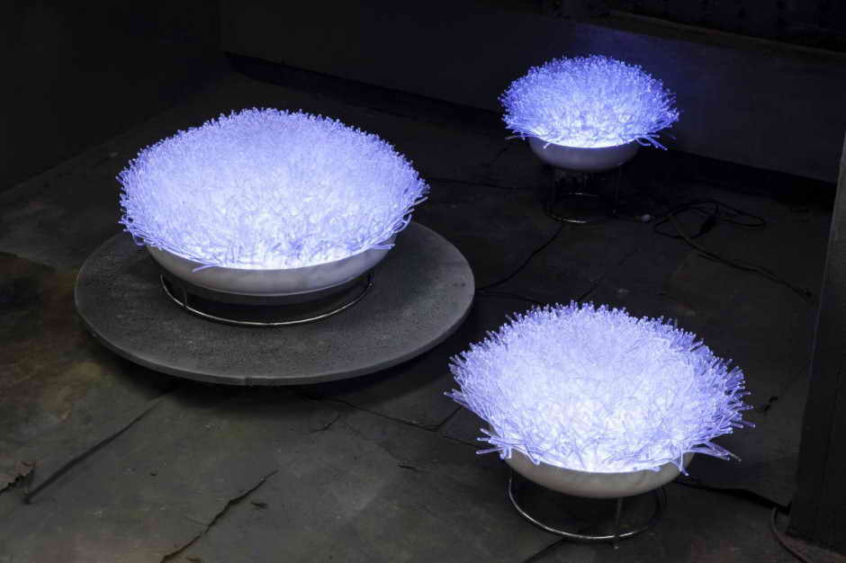 LEDs 10 uses in Architecture 34 Garden-Lamp-with-Purple-LED-Light