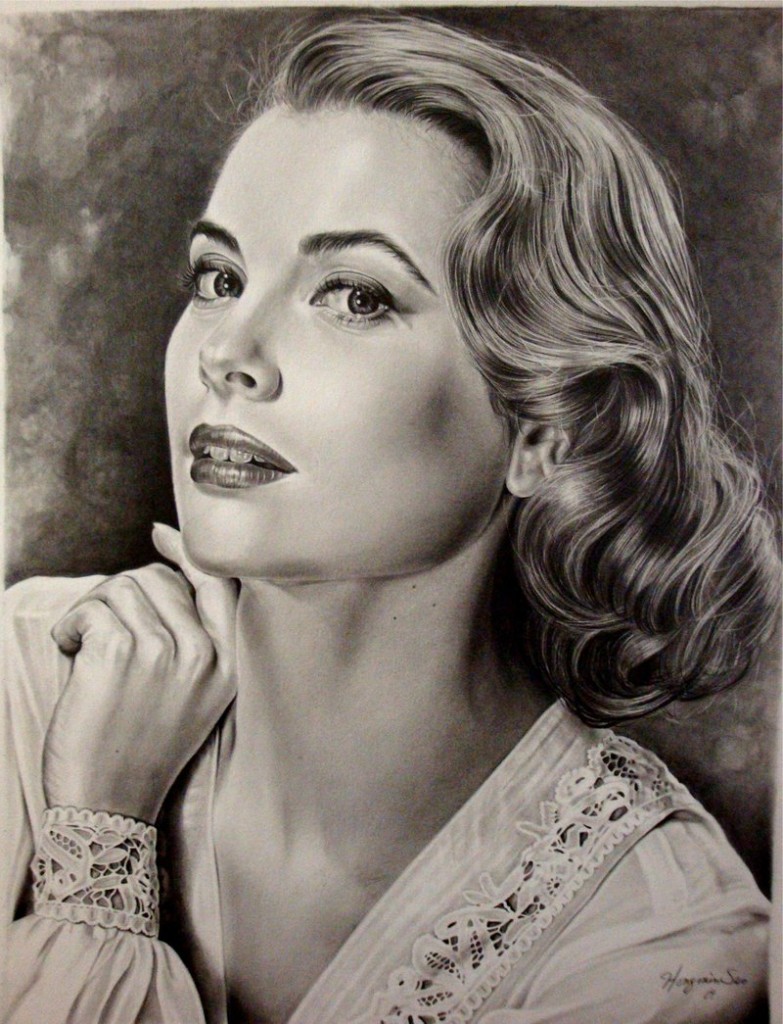 Grace_Kelly_golden_era_10th_by_Hongmin-783x1024 Stunningly And Incredibly Realistic Pencil Portraits