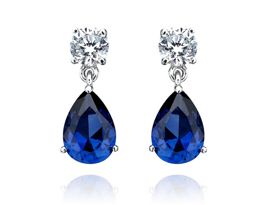 Luxury-Elegant-Sumptuous-Sapphire-Jewelry-Design-of-Pear-Shaped-Earrings-for-Gift-Ideas-by-CRISLU-Jewelry-Los-Angeles