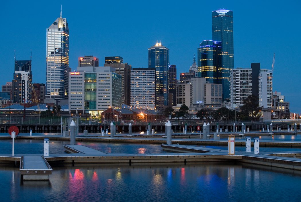 Melbourne docklands twilight