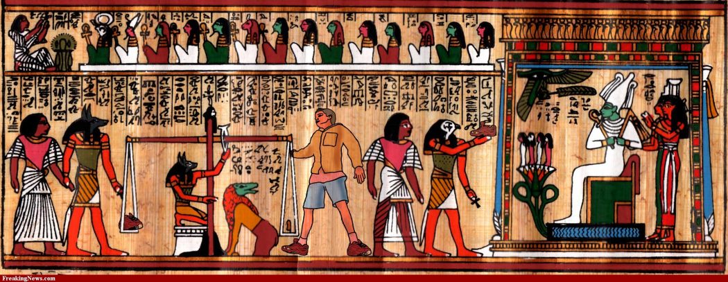 Modern Boy in Egyptian Wall Painting