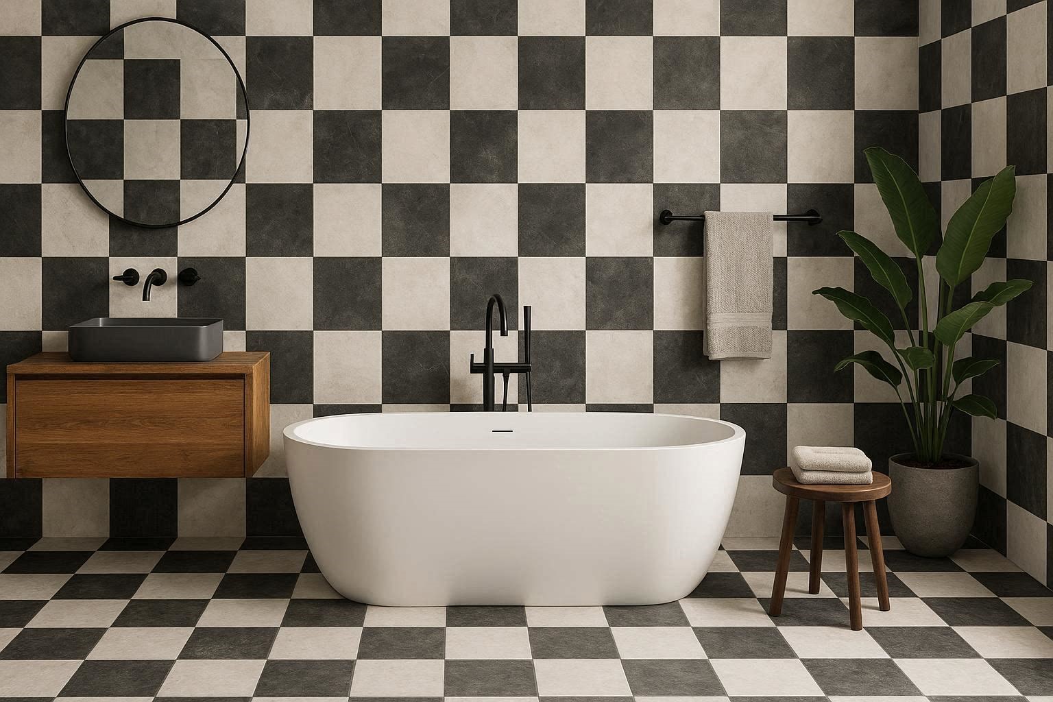 TOP 10 Stylish Bathroom Design Ideas 13 Statement Tile Bathroom Design for a Unique Visual Impact TOP 10 Stylish Bathroom Design Ideas - 13