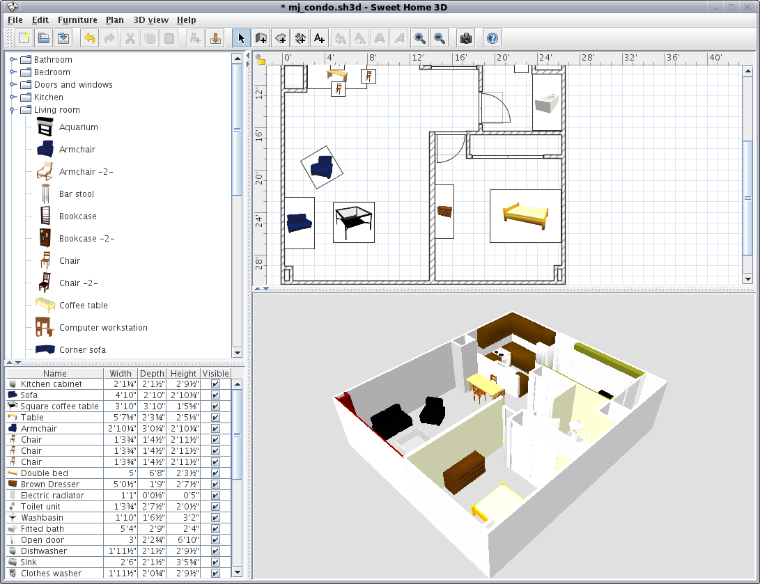 Sweet-Home-3D Top 15 Virtual Room software tools and Programs
