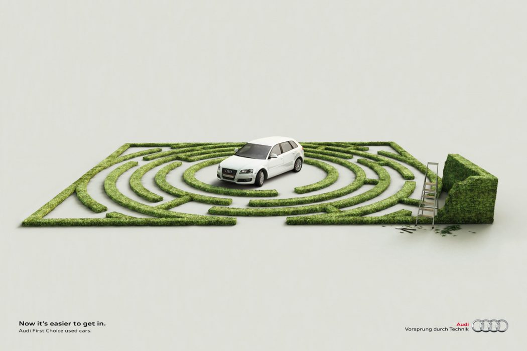 40 Most Creative and Dazzling Auto Ads 29 audi labyrinth