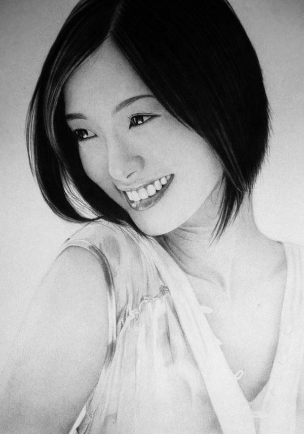 aya_ueto___kawaii_by__ken_lee Stunningly And Incredibly Realistic Pencil Portraits
