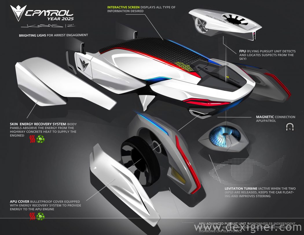 15 Futuristic Emergency Auto Design Ideas 12 ePatrol by BMW Group Designworks USA