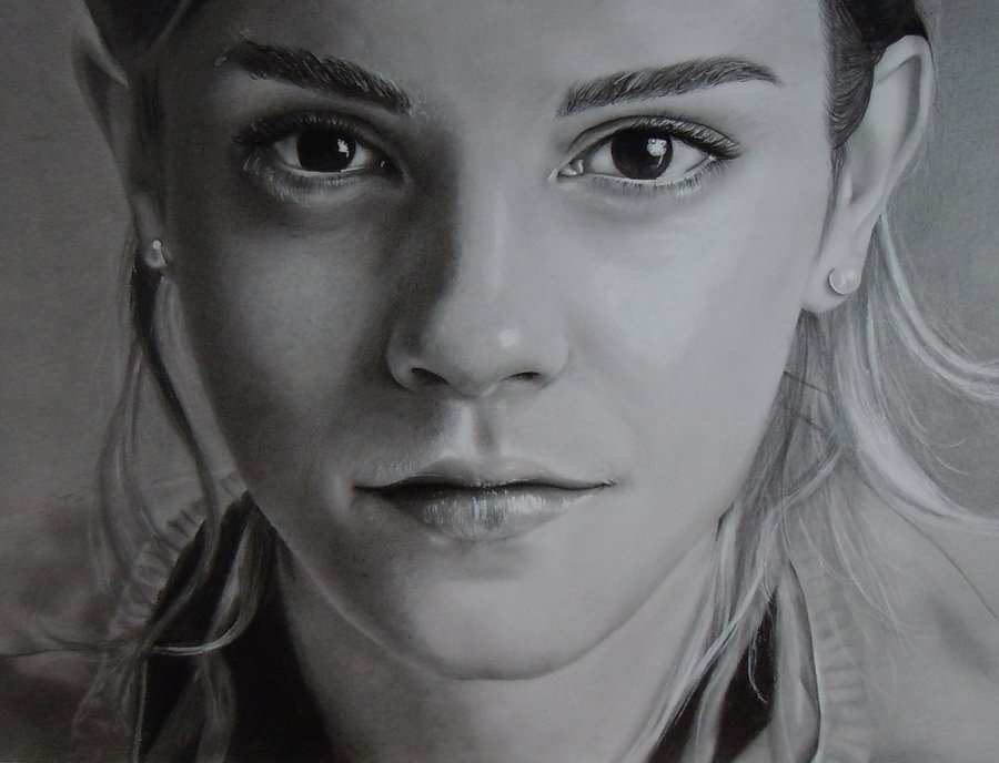 emma_watson_drawing_by_s_finnegan-d4m67v7 Stunningly And Incredibly Realistic Pencil Portraits
