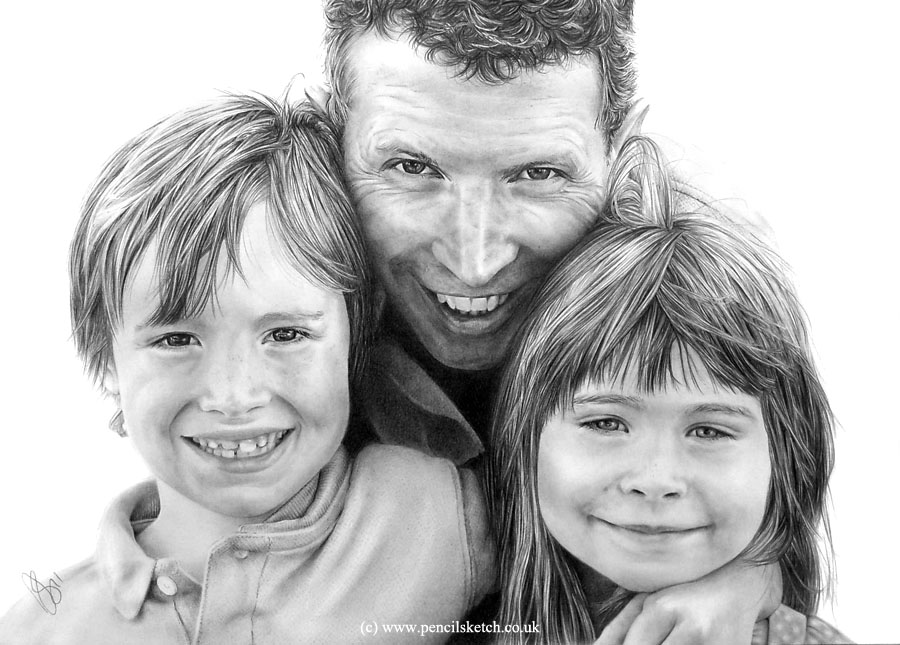 Stunningly And Incredibly Realistic Pencil Portraits 67 family_pencil_portrait2