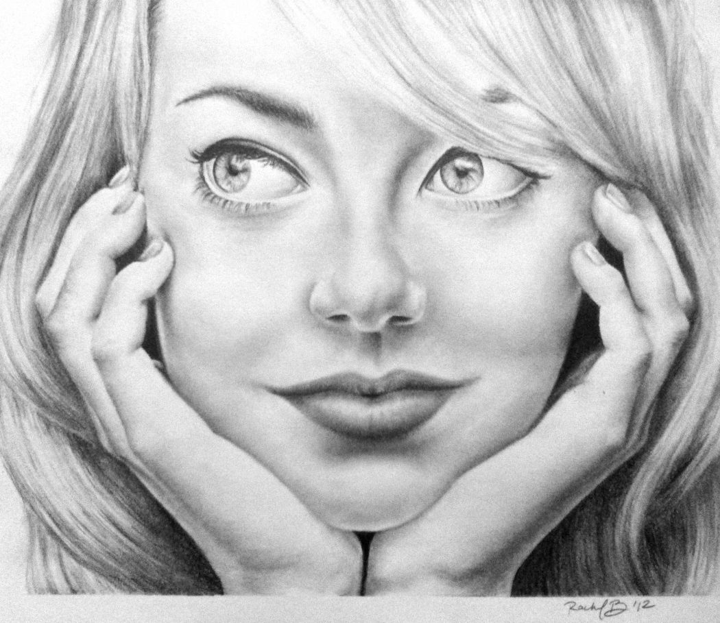 pencil_drawing_of_emma_stone_by_rachelbrom-d59c0zj Stunningly And Incredibly Realistic Pencil Portraits