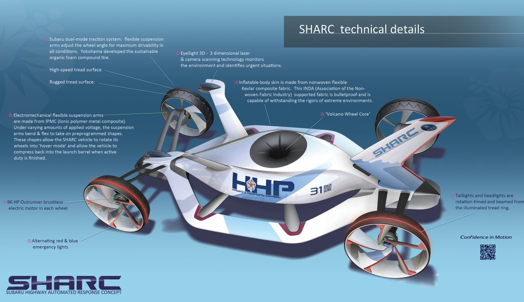 15 Futuristic Emergency Auto Design Ideas 8 sharc subaru highway automated response concept