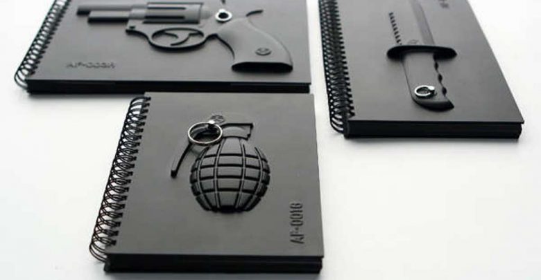 weapon inspired notebooks Creative and Unique Notebooks for Mitigating Your Anger - notebooks 3