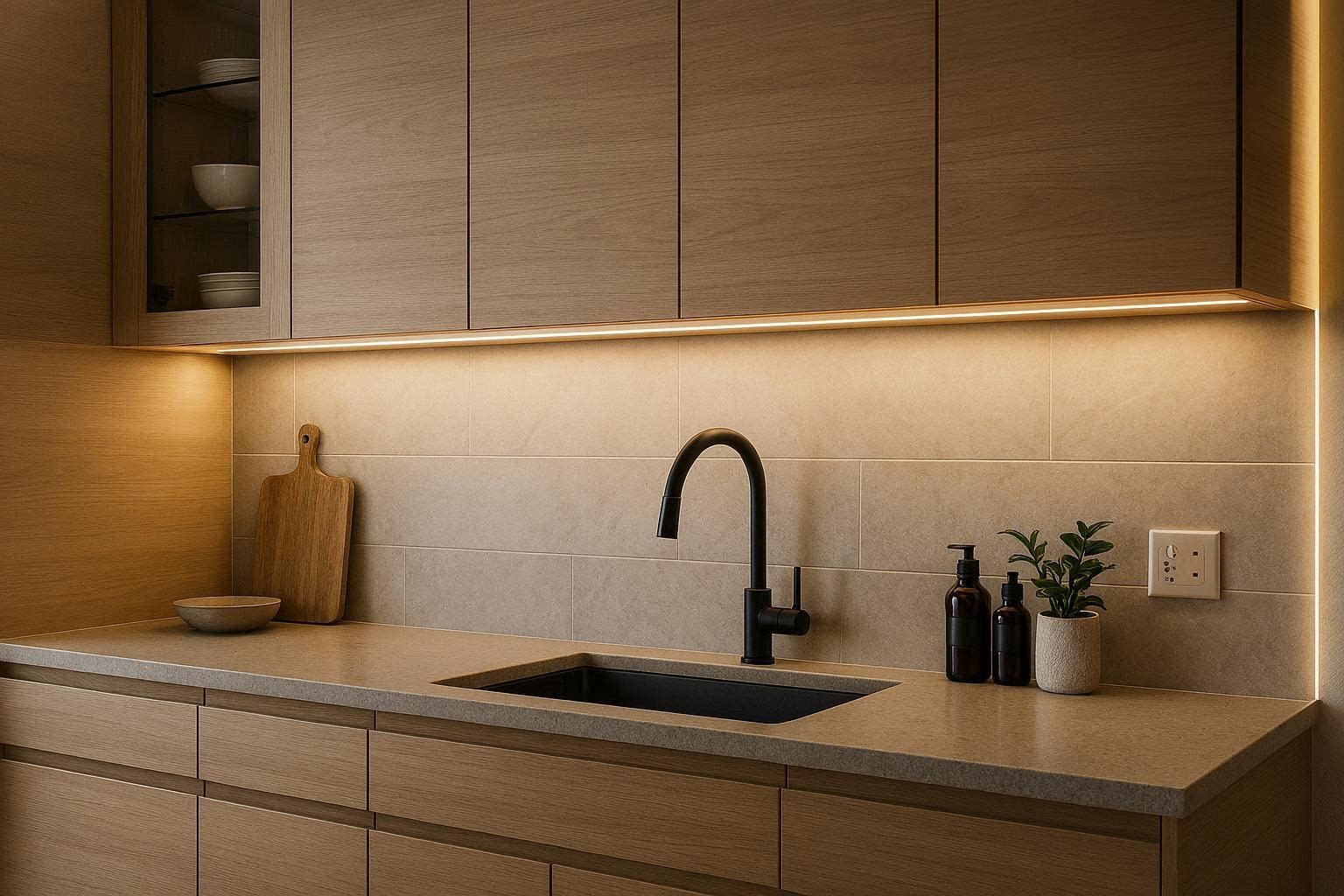 Incorporate Under Cabinet and Hidden Lightin Creative 10 Ideas for Residential Lighting - 11
