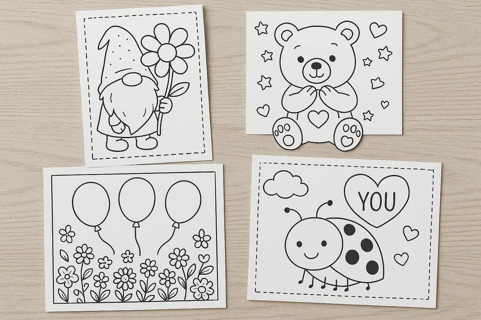 15 Most Stylish printable greeting cards 16 Kids Coloring Printable Greeting Cards for Interactive Fun 15 Most Stylish printable greeting cards - 16