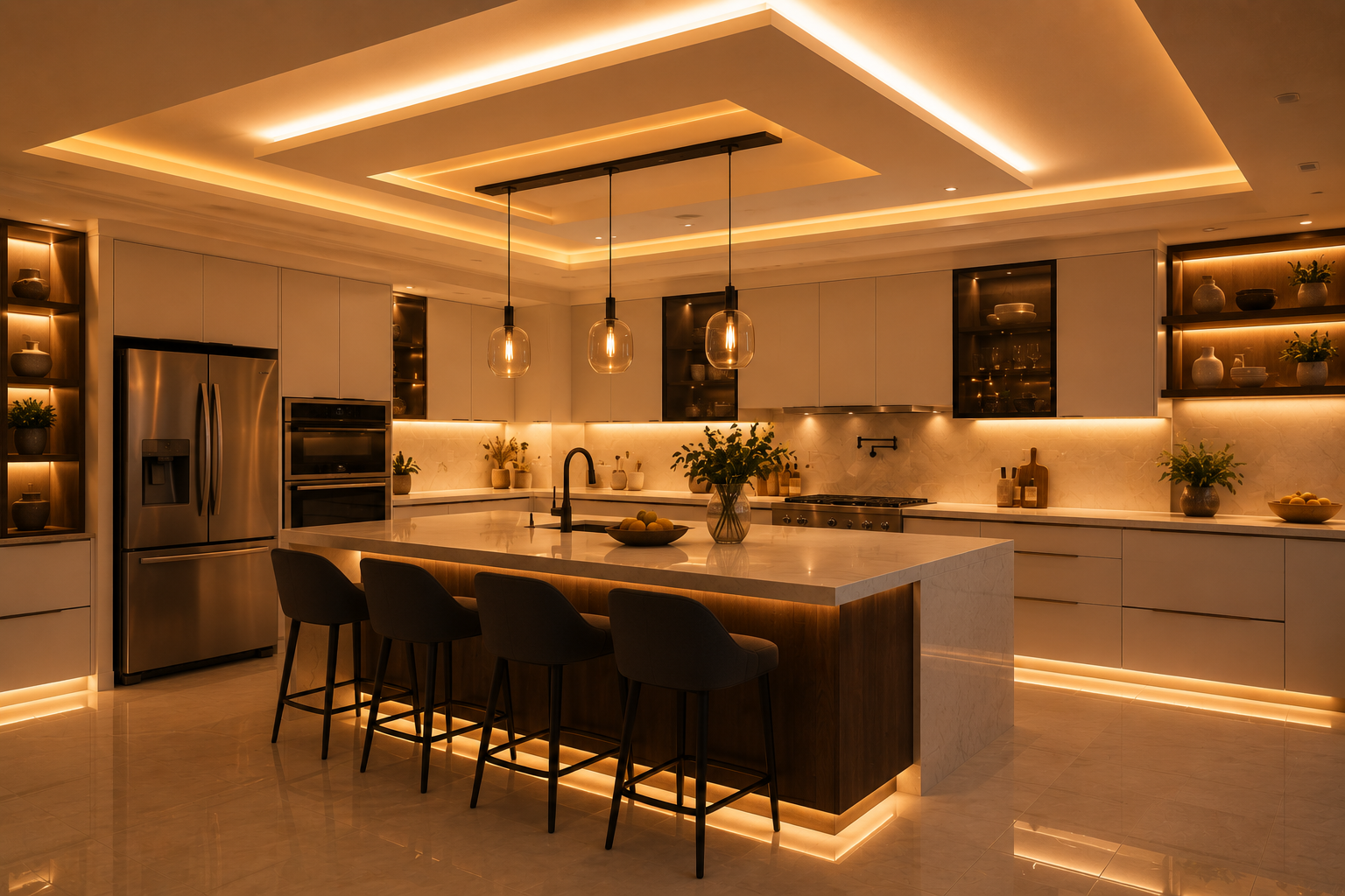 The Best Designs Of Kitchen Lighting 9 LED Cove Lighting for a Sophisticated Glow The Best Designs Of Kitchen Lighting - 9