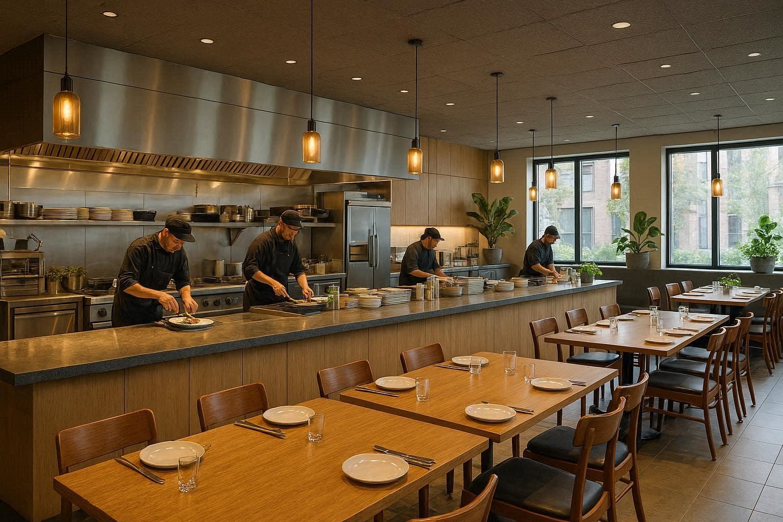 Open Kitchen Restaurant Layouts 15 Innovative Interior Designs for Restaurants - 6