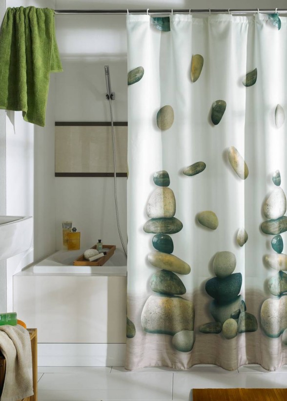 beautiful-Shower-Curtain-3 Fabulous And Stunning Colorful Bathrooms to Renew Yours